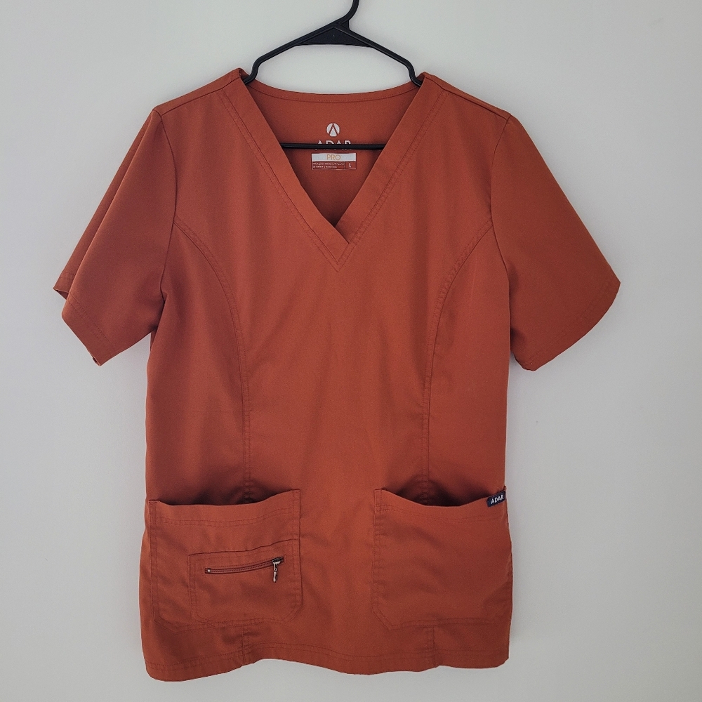 Adar Scrub Top Large Nurse Work burnt orange